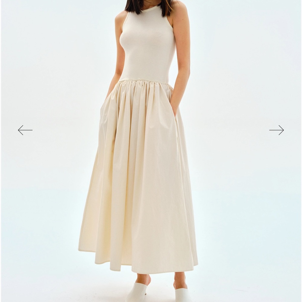 Source Unknown Cotton Tank Dress in Tofu